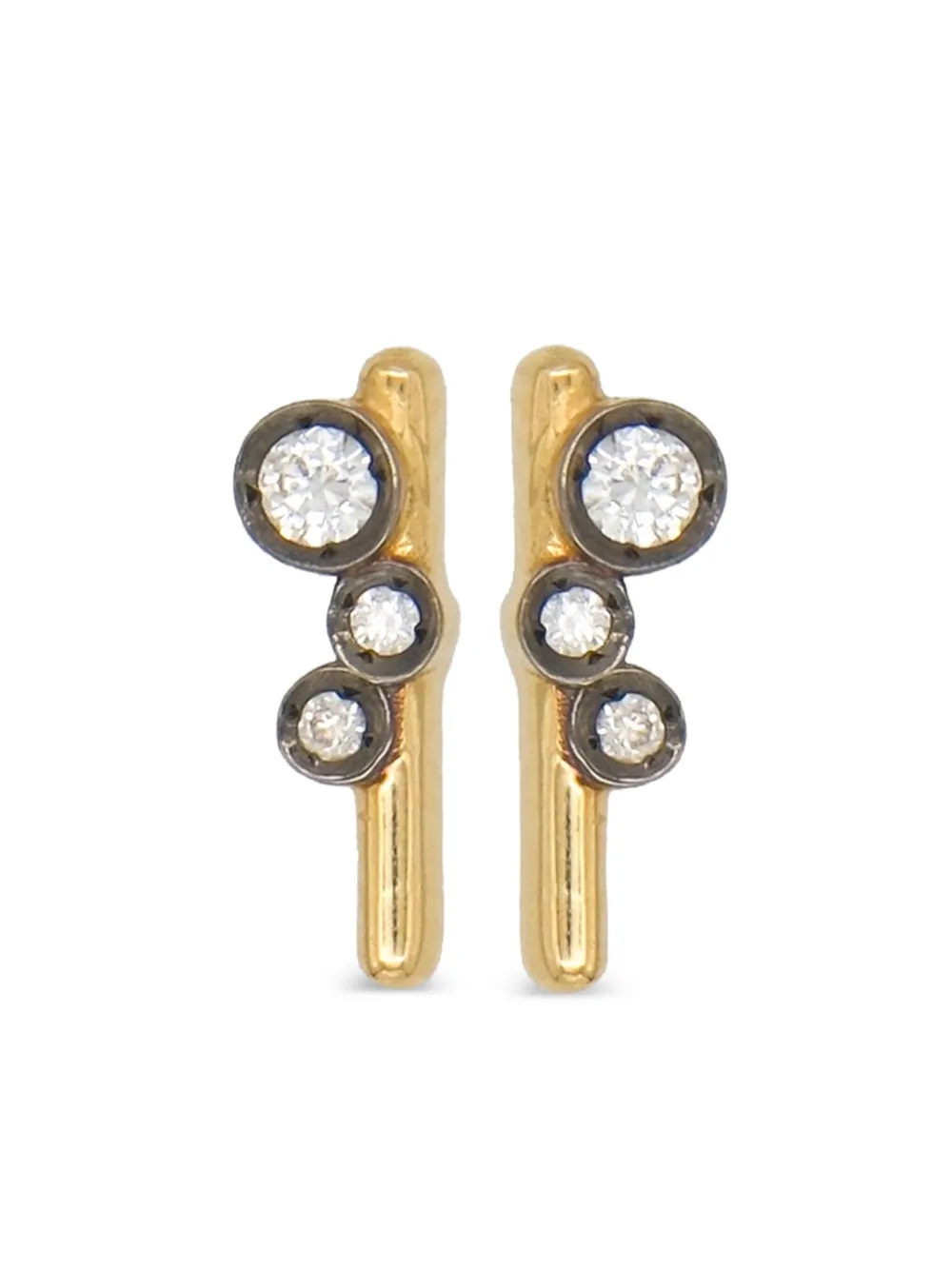 Yannis Sergakis 18K yellow gold Celeste diamond-embellishment earrings - Oro