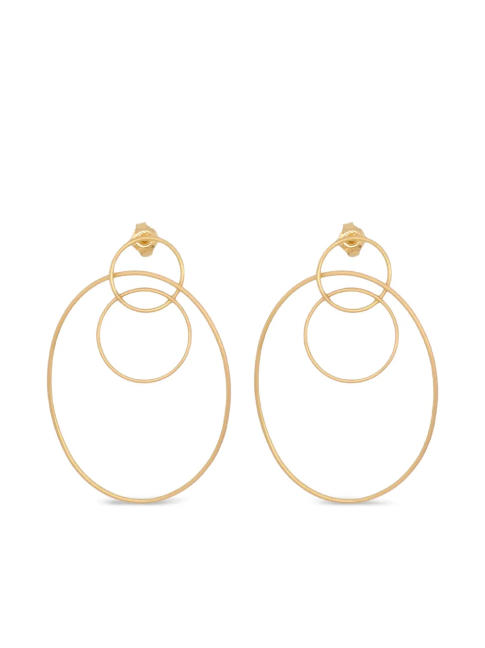 Lia Di Gregorio aretes circulares en oro de 18kt | dorado | Image 1