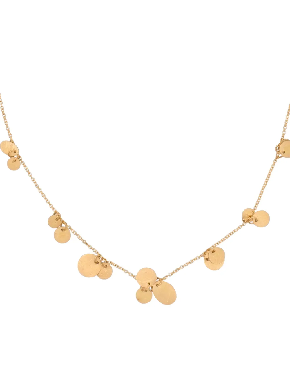 Lia Di Gregorio 18K yellow gold circular-plate pendant necklace - Oro