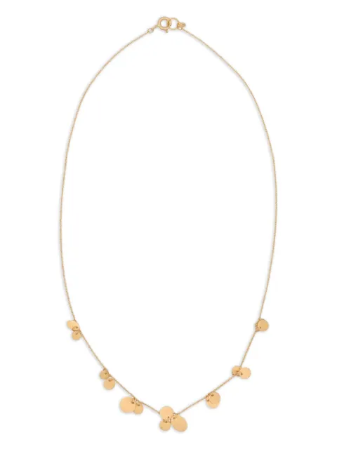 Lia Di Gregorio 18K yellow gold circular-plate pendant necklace