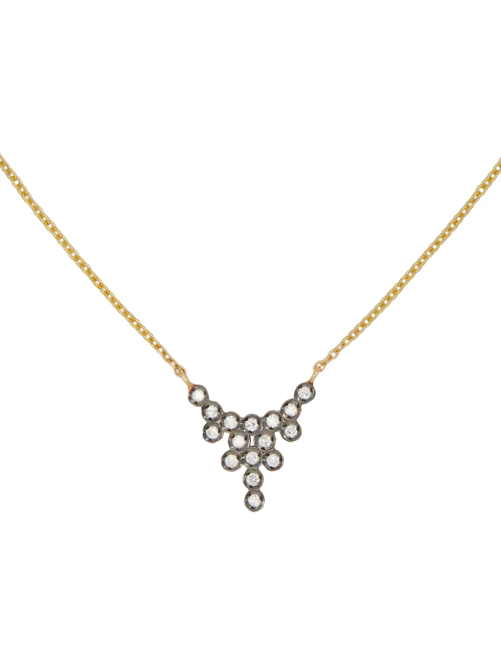 Yannis Sergakis 18K yellow gold Mini Pétal diamond necklace - Marrone