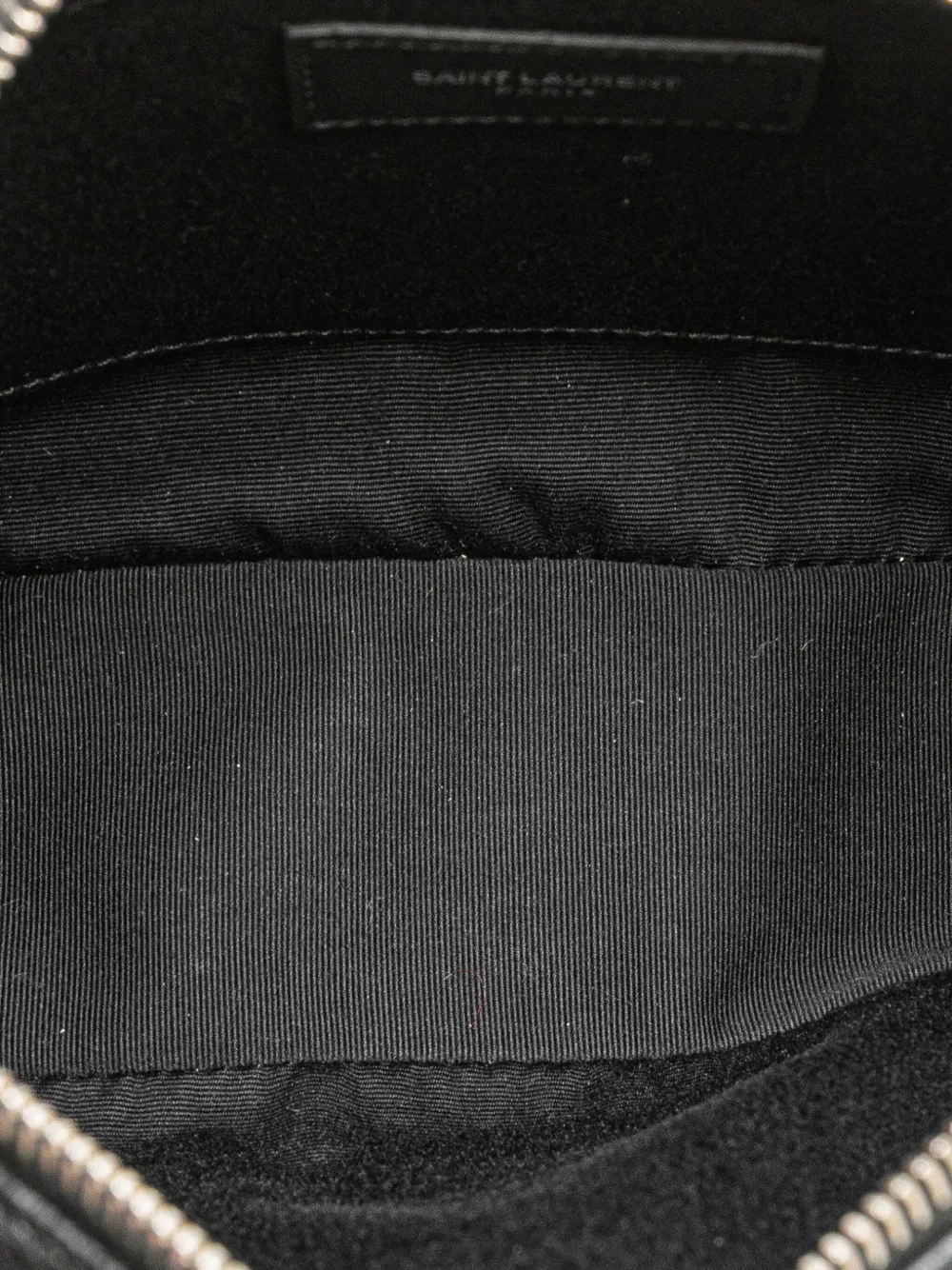 Pre-owned Saint Laurent 2019 Canvas Monogram Lou Camera Bag Crossbody Bag In Black