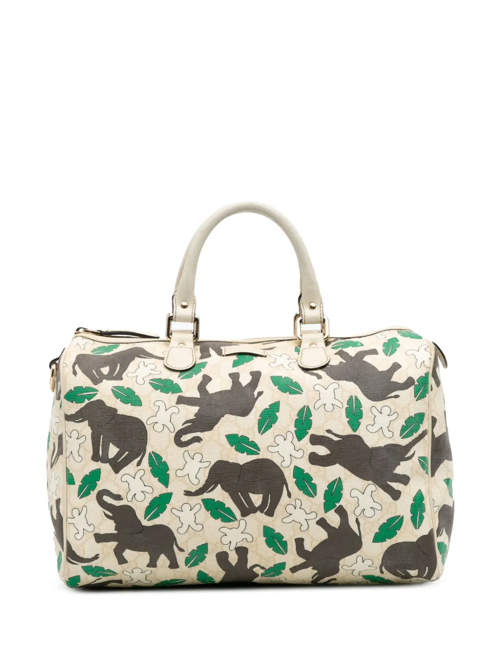 Gucci Pre-Owned 2016-2025 Limited Edition GG Supreme Joy Snowman In Africa boston bag | Brown | Image 1