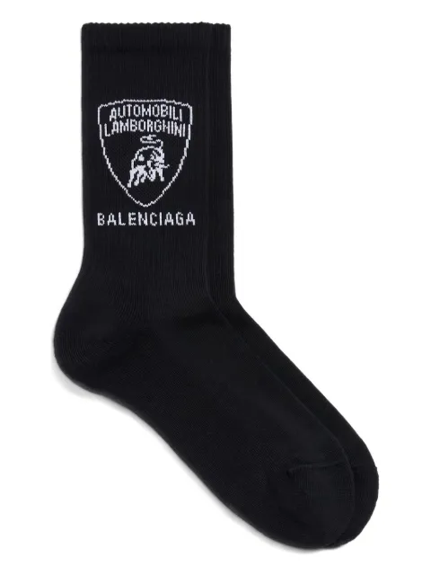 Balenciaga calcetines con logo en jacquard