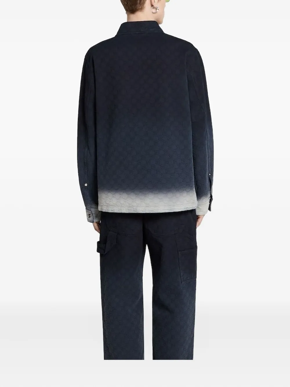 Gucci GG monogram dip-dye jacket Blauw