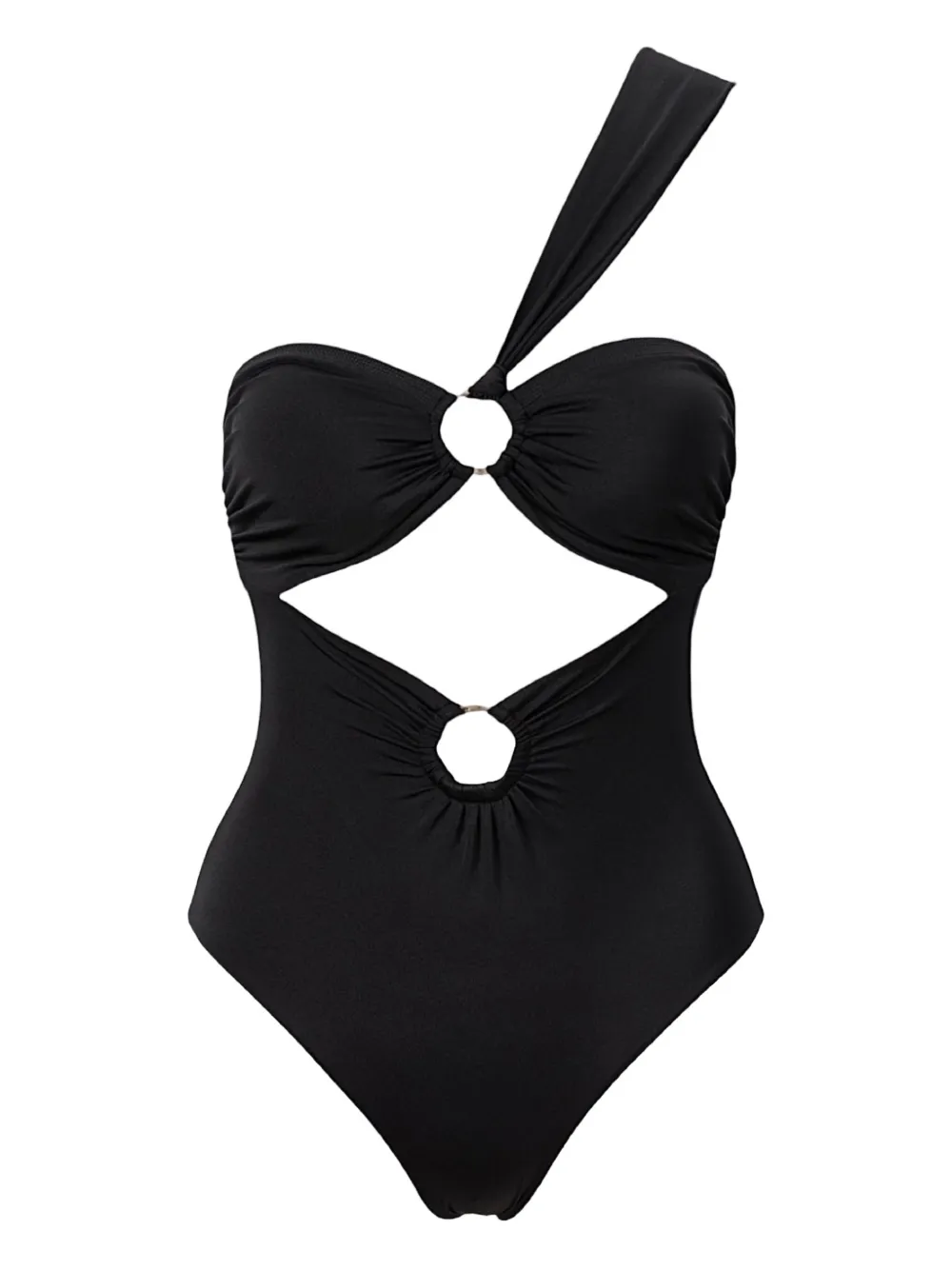 SOFIA ERHAN Asymmetrisch badpak met ringdetail Zwart