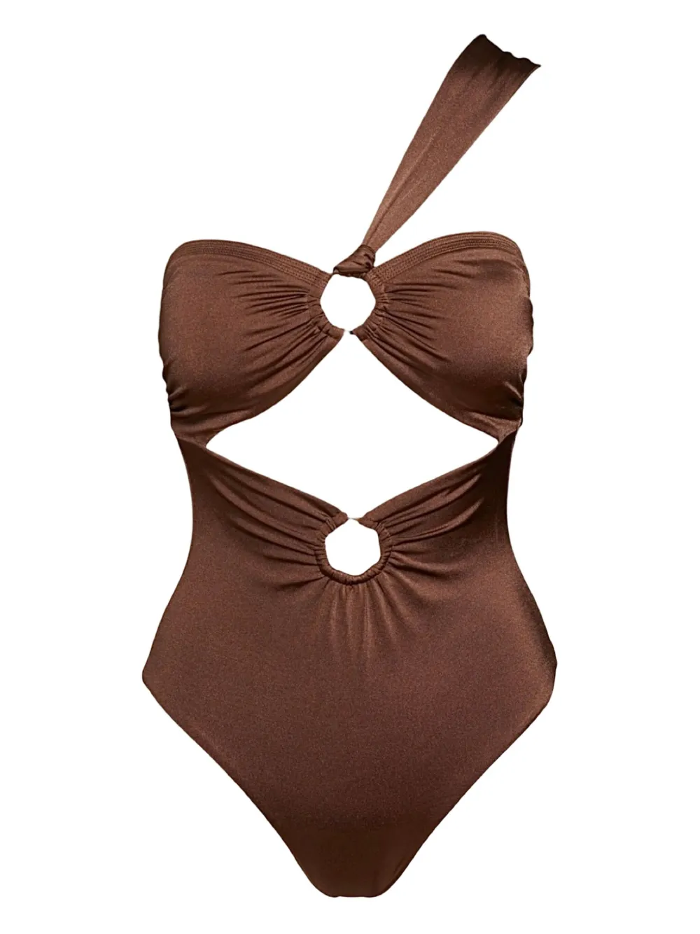 Sofia Erhan Gaia Cut-out Swimsuit In Brown