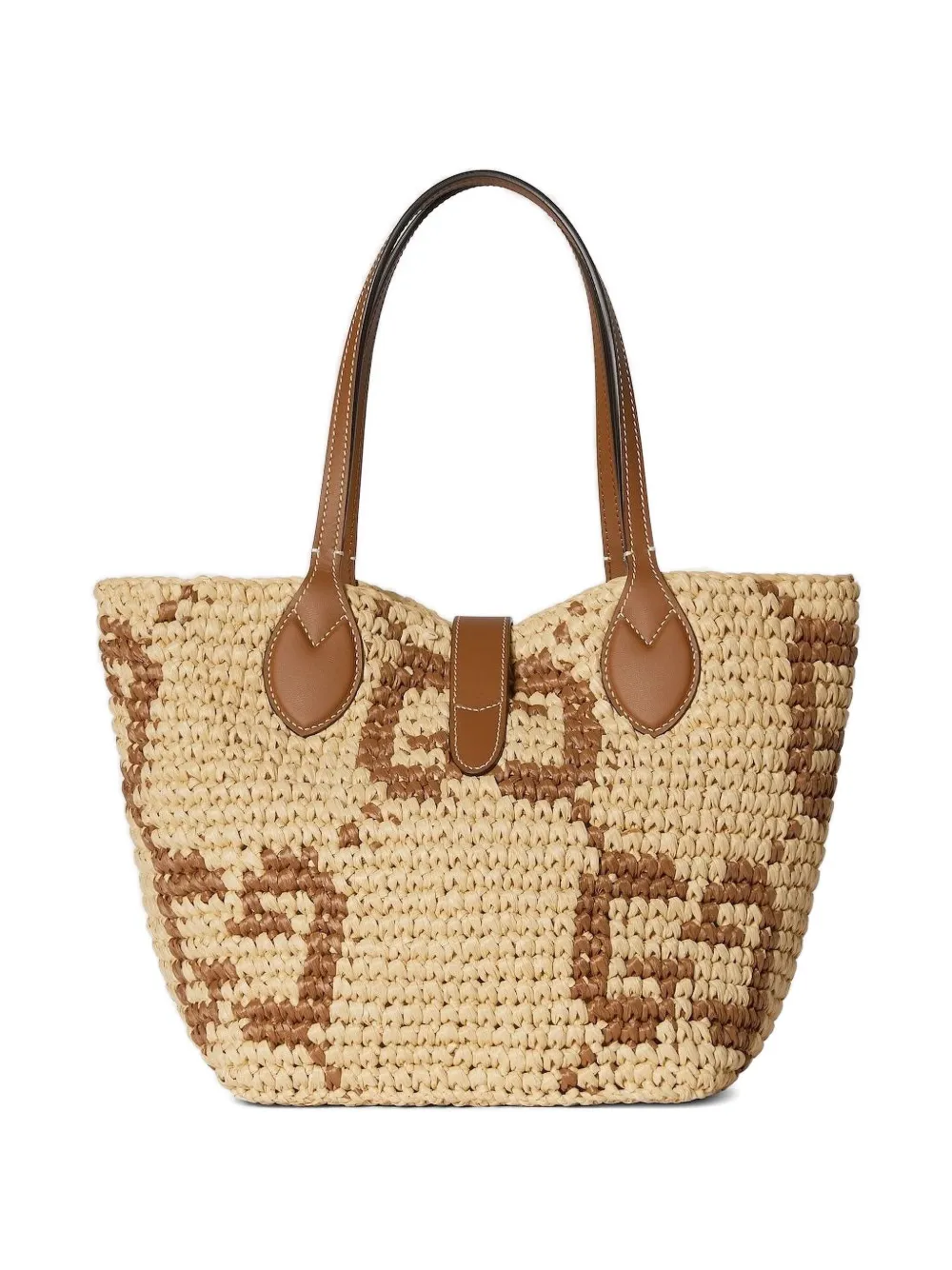Gucci Horsebit rieten kleine shopper - Beige