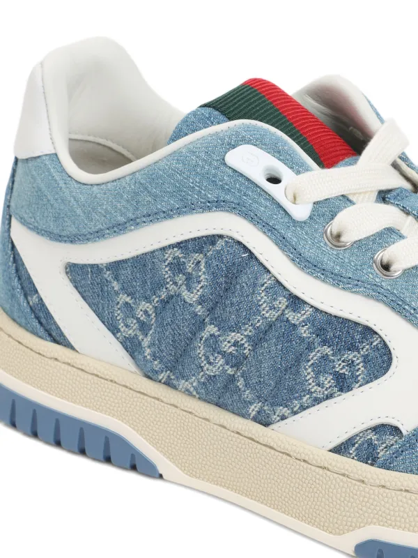Gucci モノグラム デニムスニーカー | ブルー | FARFETCH JP