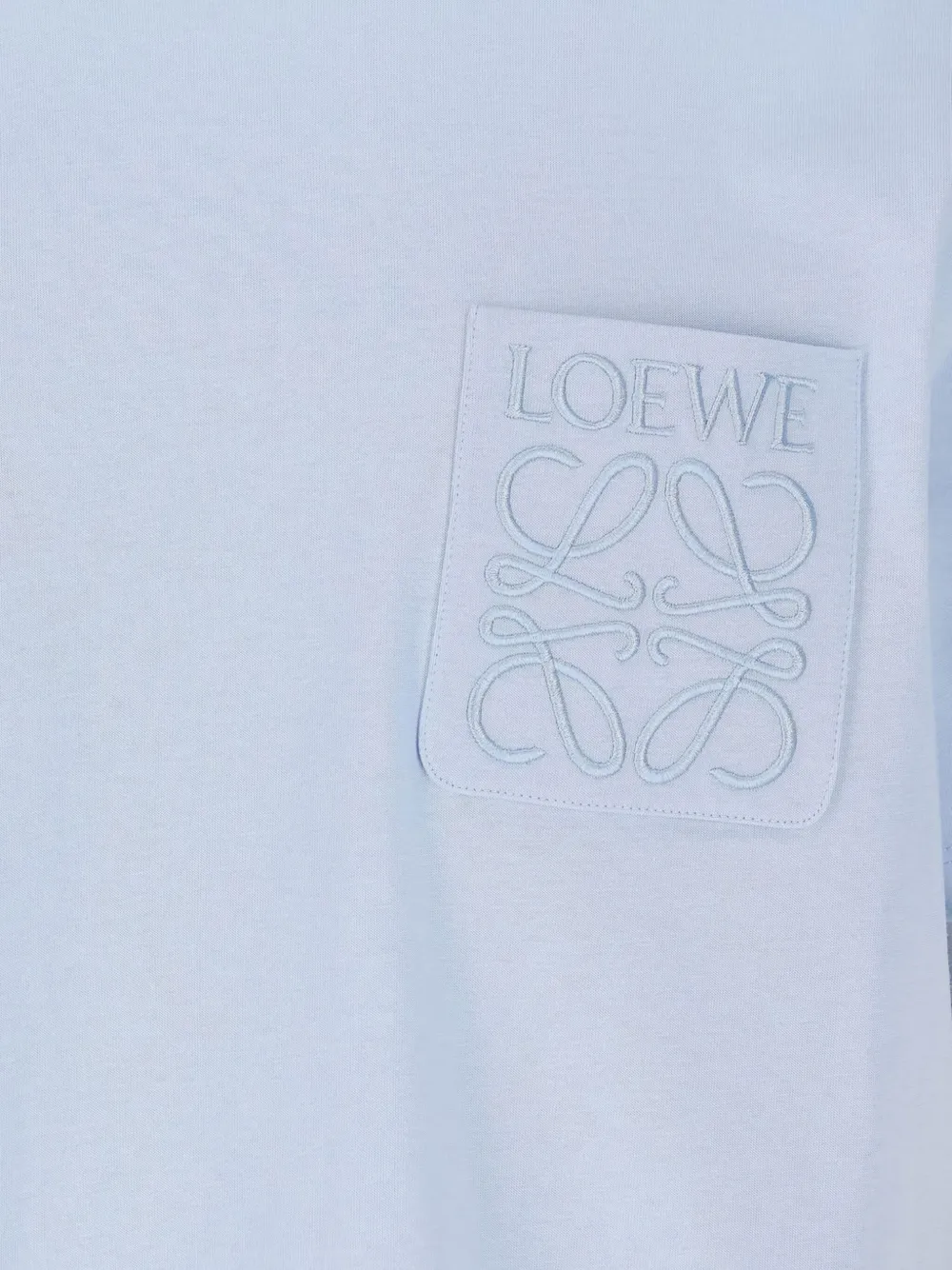 LOEWE Anagram-embroidered T-shirt Blauw