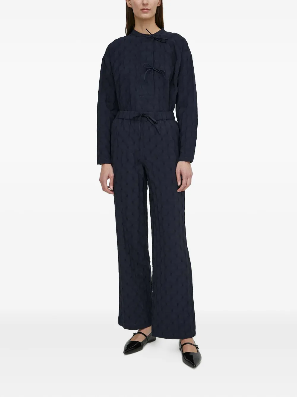 Résumé drawstring textured trousers | Straight-Leg Pants | Image 2
