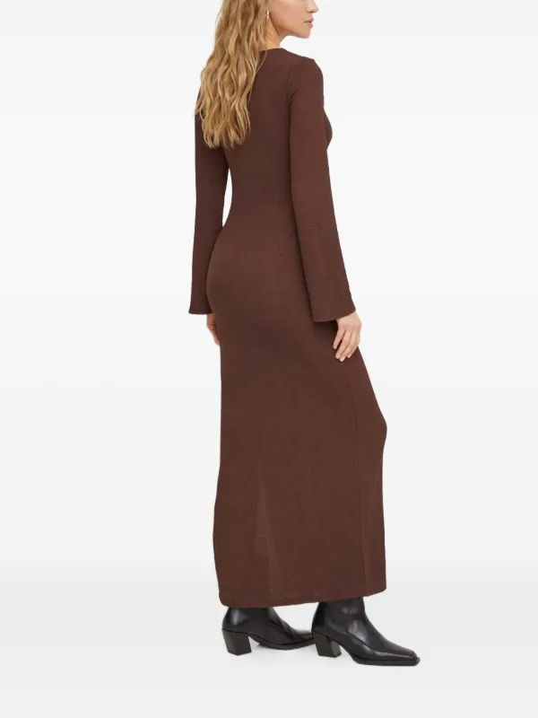 Rsum cut-out long-sleeve Dress | Brown | FARFETCH AO Rsum cut-out long-sleeve Dress | Brown | FARFETCH AO