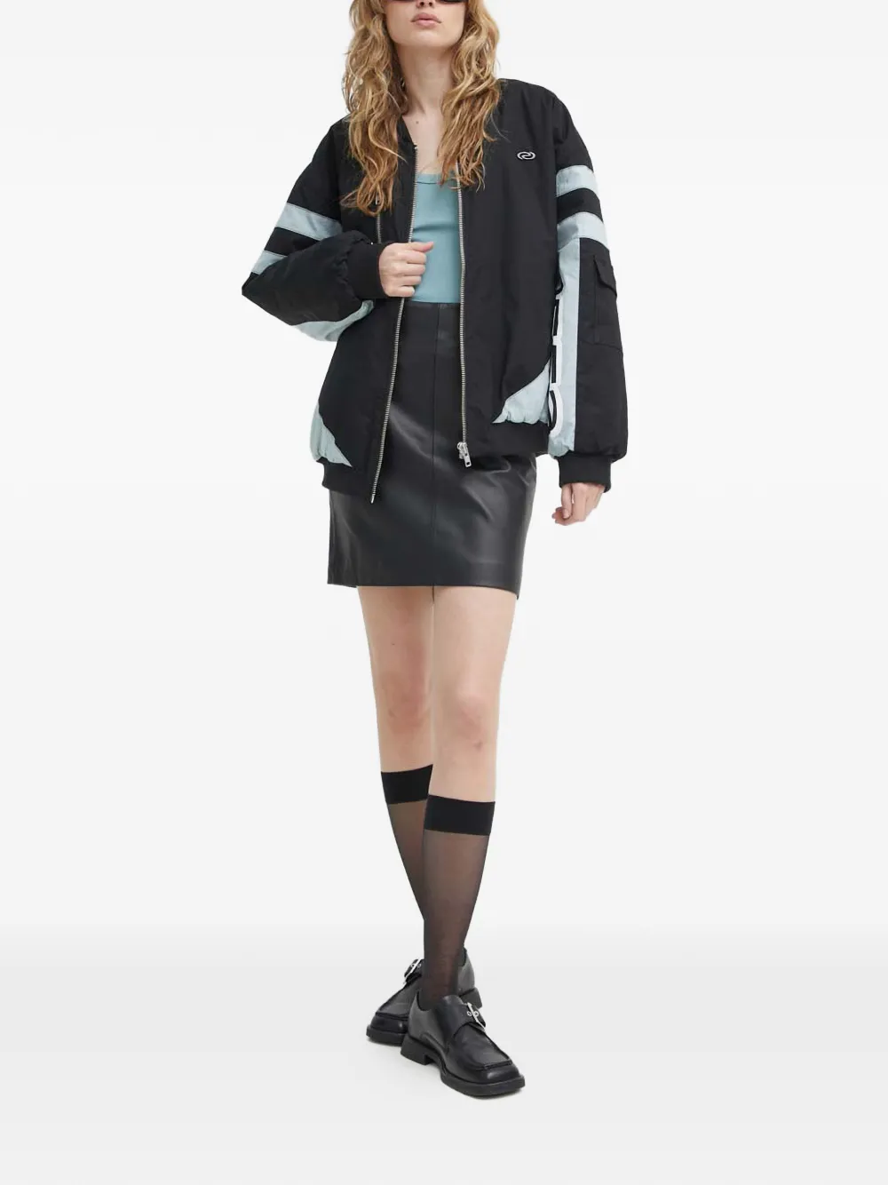  Résumé Alanars Striped Embroidered Jacket - Black 