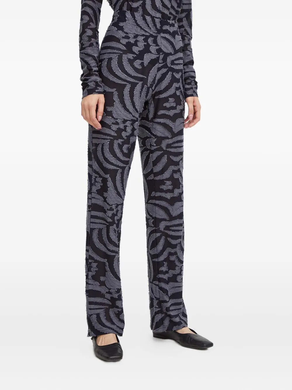 Résumé frayed-patterned trousers | Black | Image 1