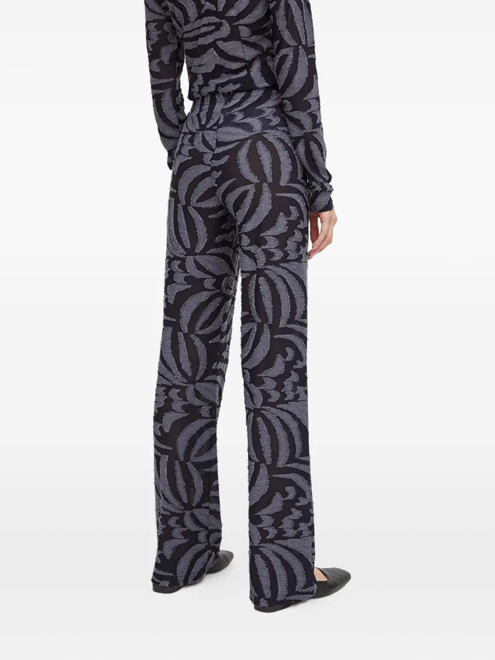  Résumé Frayed-patterned Trousers - Black 