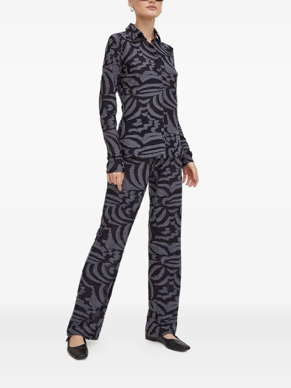 Résumé frayed-patterned trousers | Straight-Leg Pants | Image 2