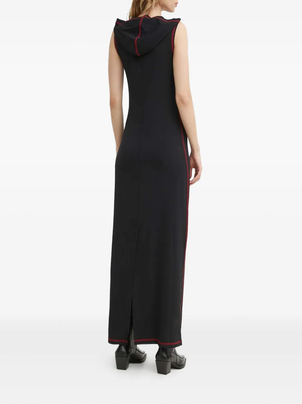 Resume Hooded Trim Dress In Blue
