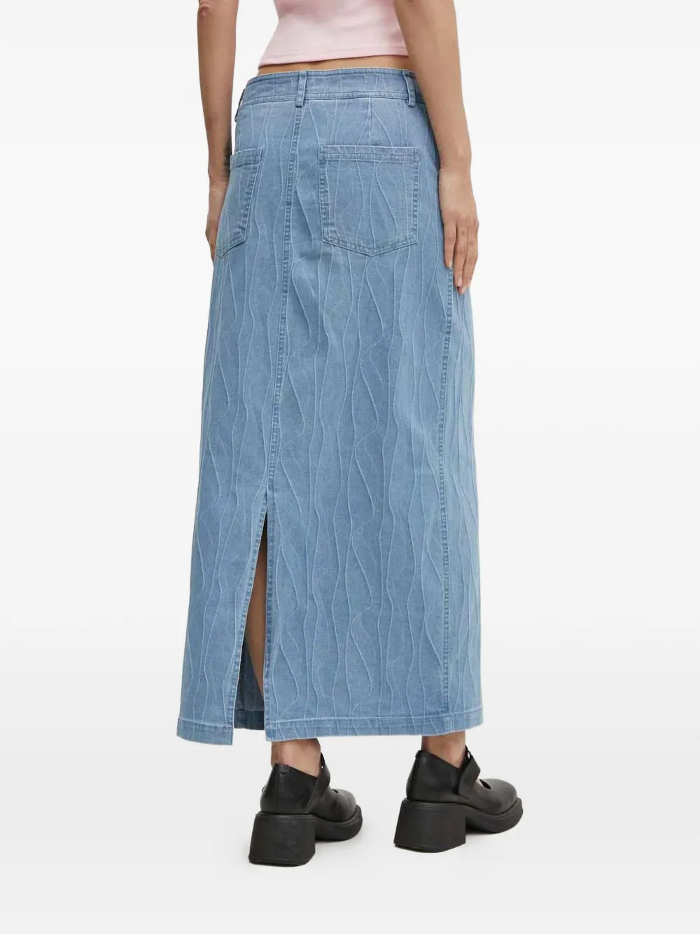  Résumé Wave-pattern Maxi Skirt - Blue 