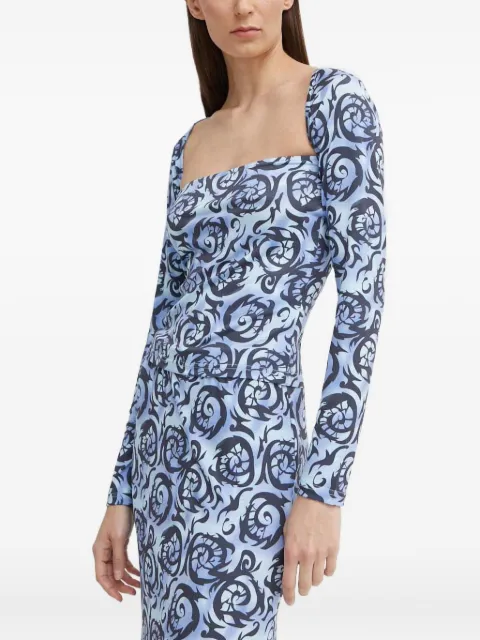 Résumé square neck printed top