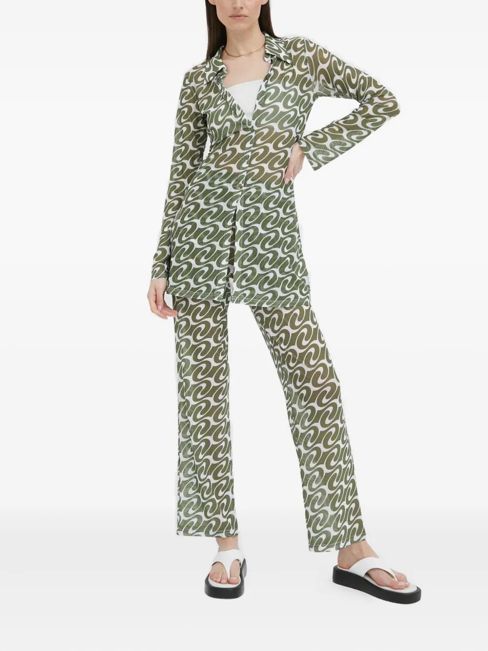 Résumé geometric-pattern trousers | Straight-Leg Pants | Image 2