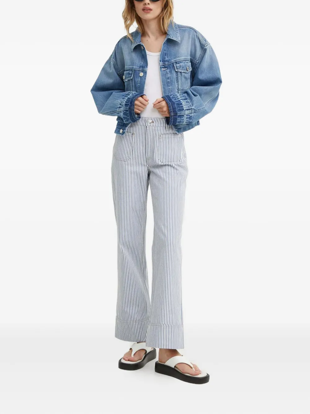 Résumé striped cuffed trousers | Straight-Leg Pants | Image 2