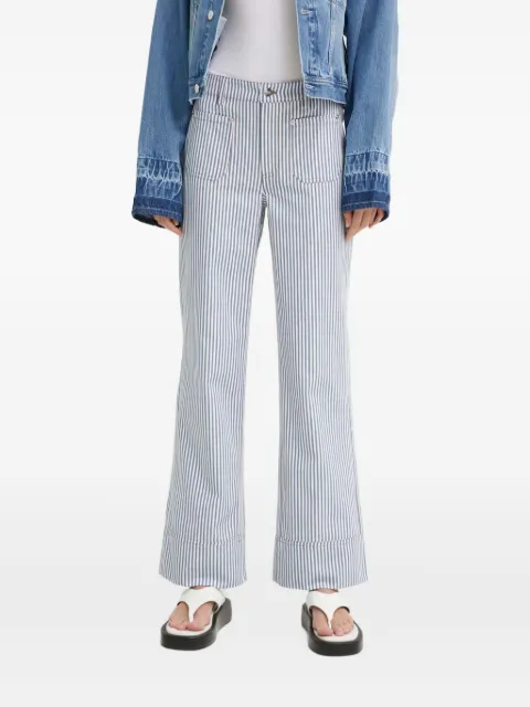 Résumé striped cuffed trousers
