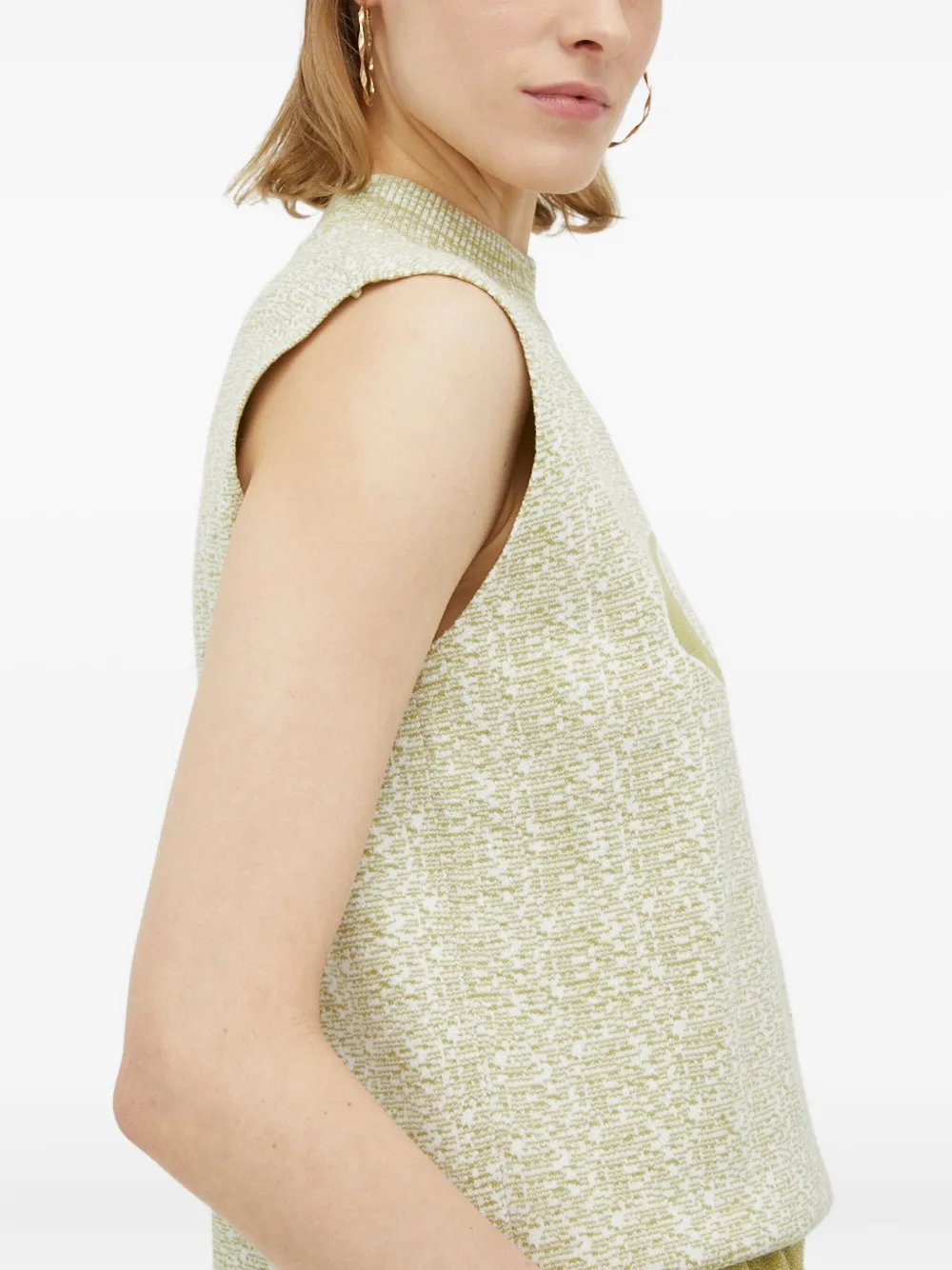 Resume Logo-detailing Knitted Top In Green