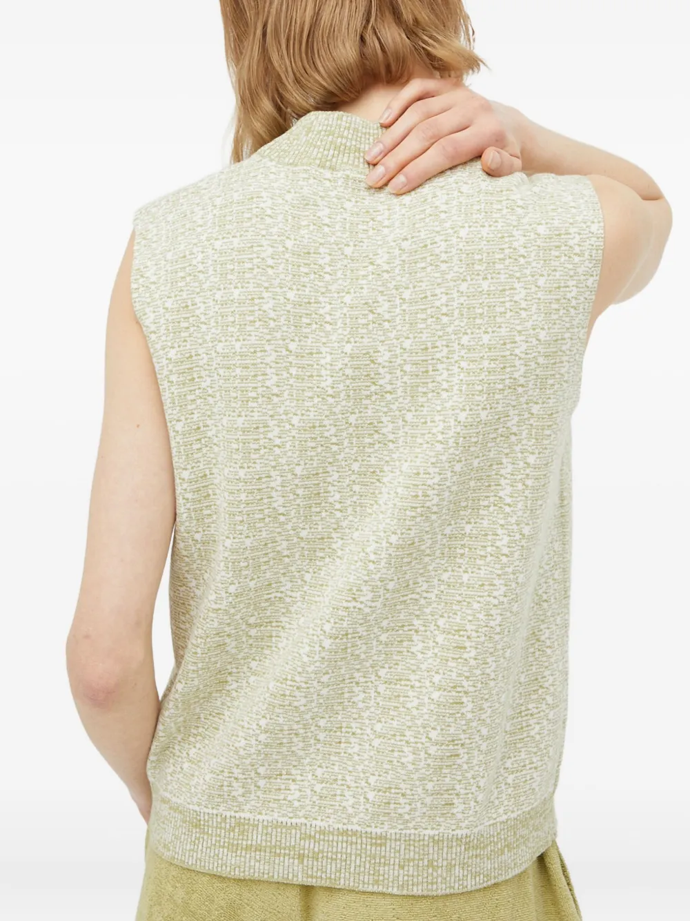 Resume Logo-detailing Knitted Top In Green