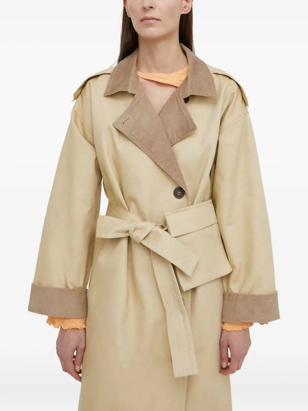 Resume Zweireihiger Trenchcoat In Neutral