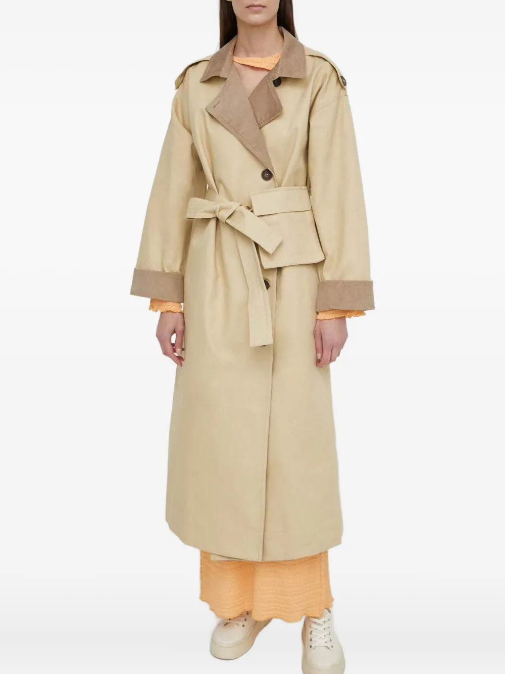 Resume Zweireihiger Trenchcoat In Neutral
