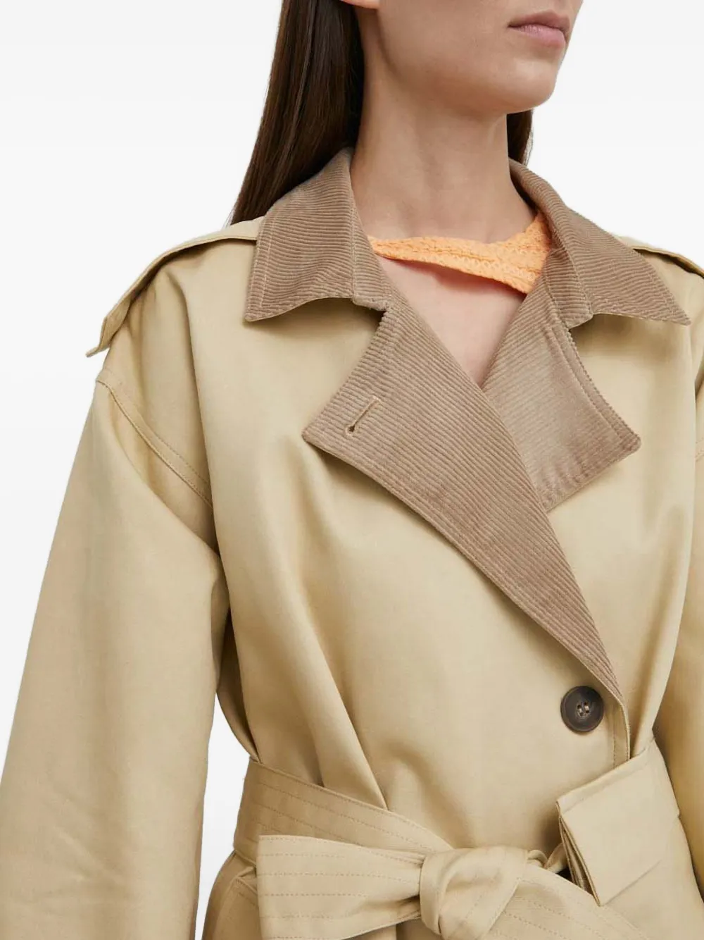Resume Zweireihiger Trenchcoat In Neutral