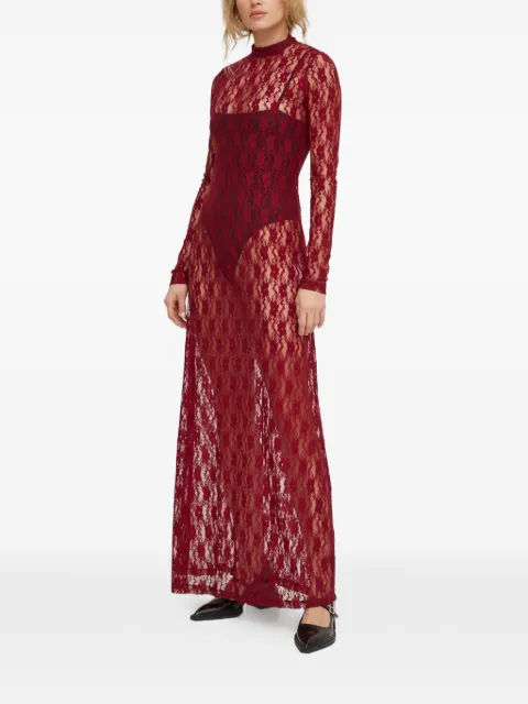 Résumé laced long-sleeved maxi dress