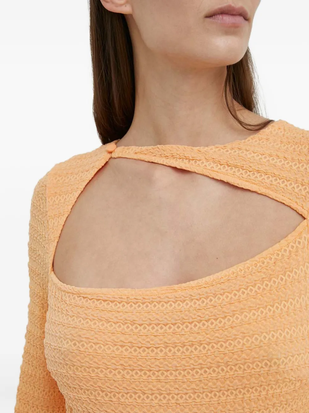 Resume Cut-out Long-sleeve Dress In Orange