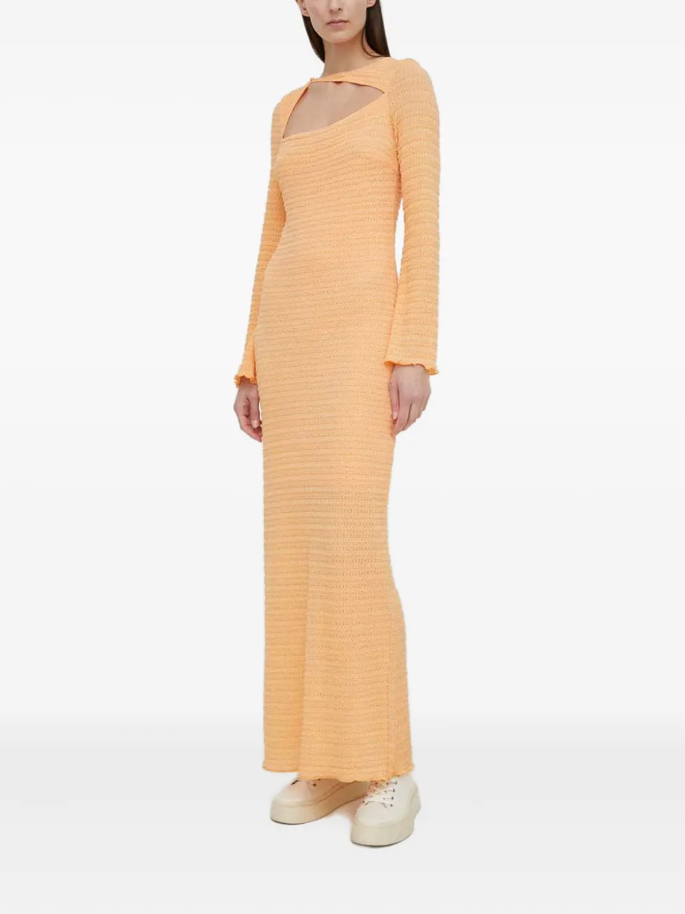 Résumé cut-out long-sleeve dress | Orange | Image 1