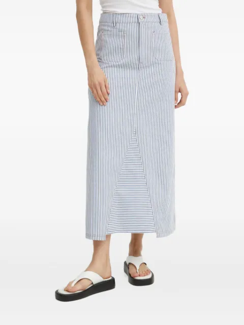 Résumé striped slit skirt