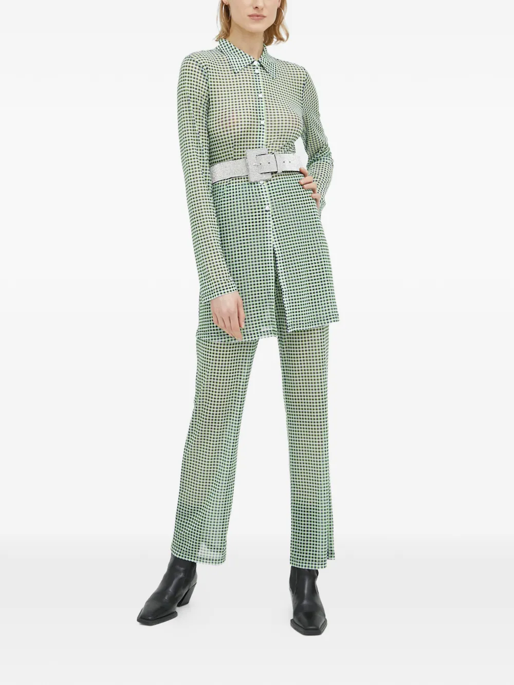  Résumé Checked Trousers - Green 