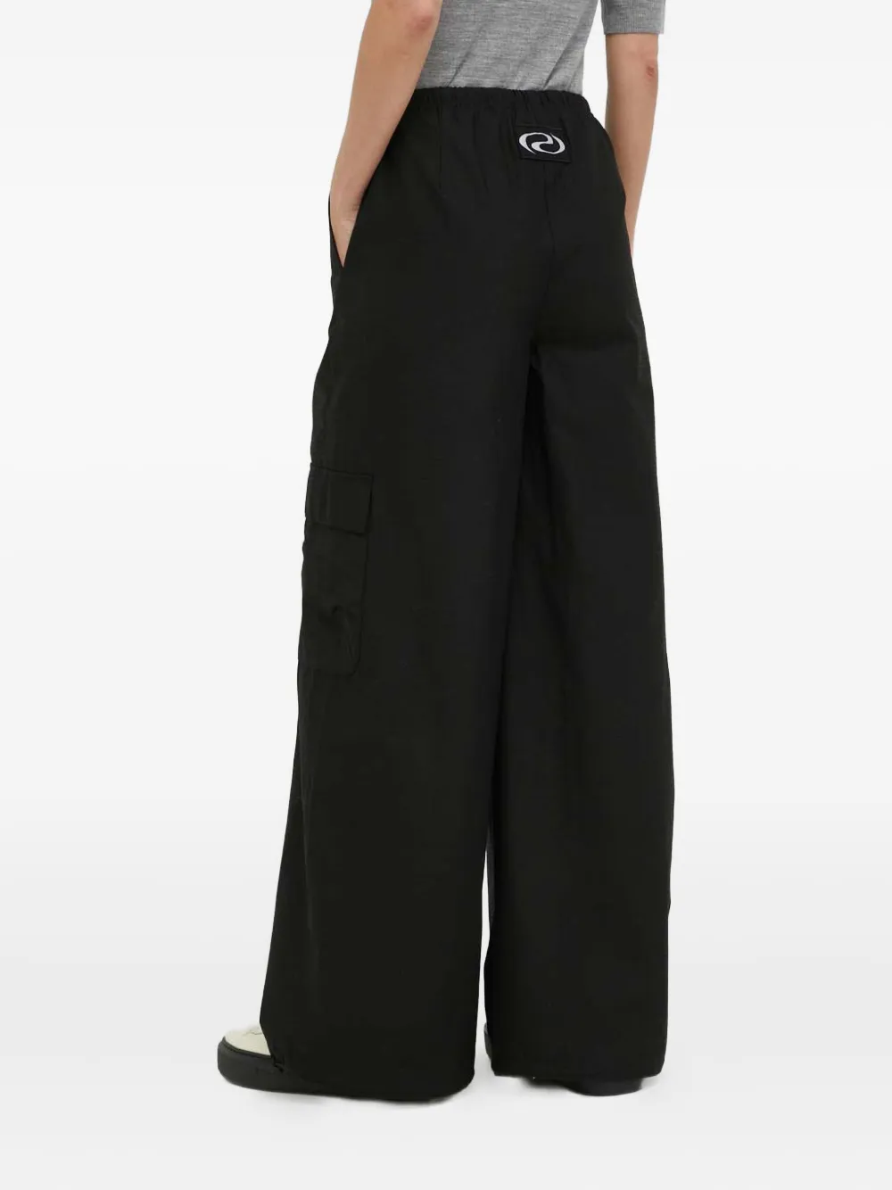 Resume Cargo Wide-leg Trousers In Black