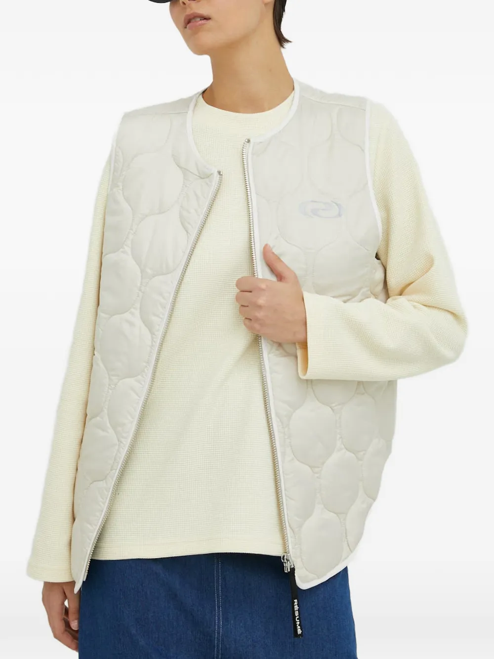 Résumé quilted zip-fastening vest - Toni neutri
