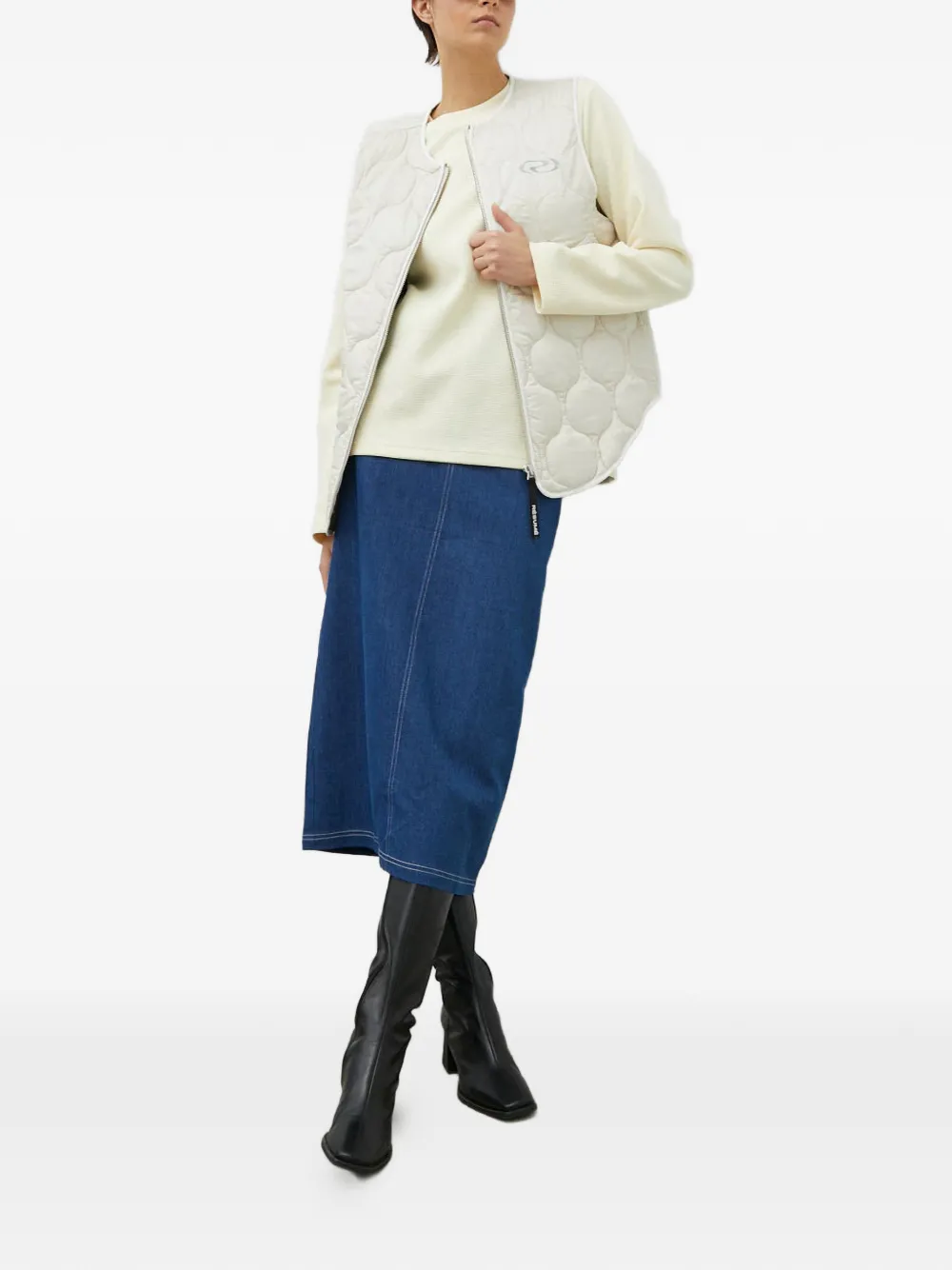 Quilted Zip-Fastening Vest