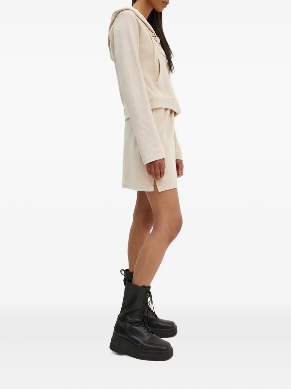 Resume Hooded Zip Top In Neutral