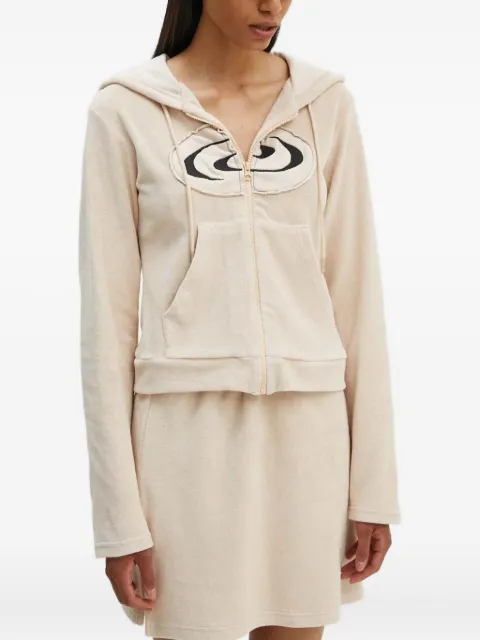 Résumé hooded zip top