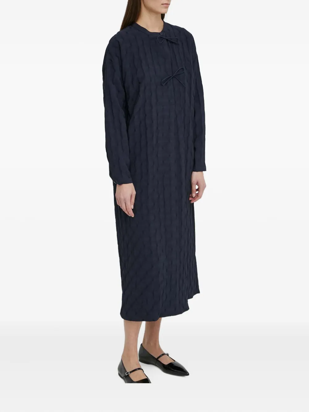 Resume Tie-detailing Midi Dress In Black