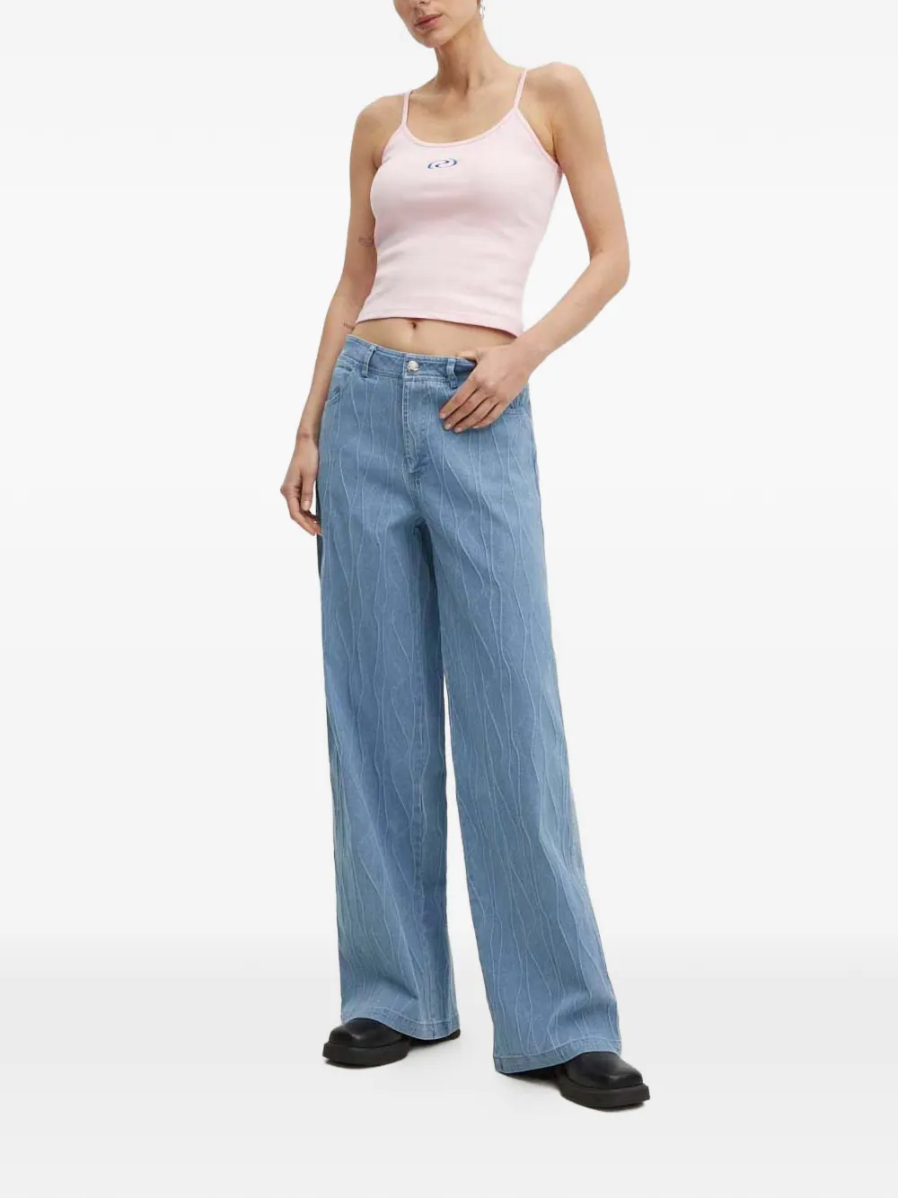  Résumé Textured Denim Jeans - Blue 