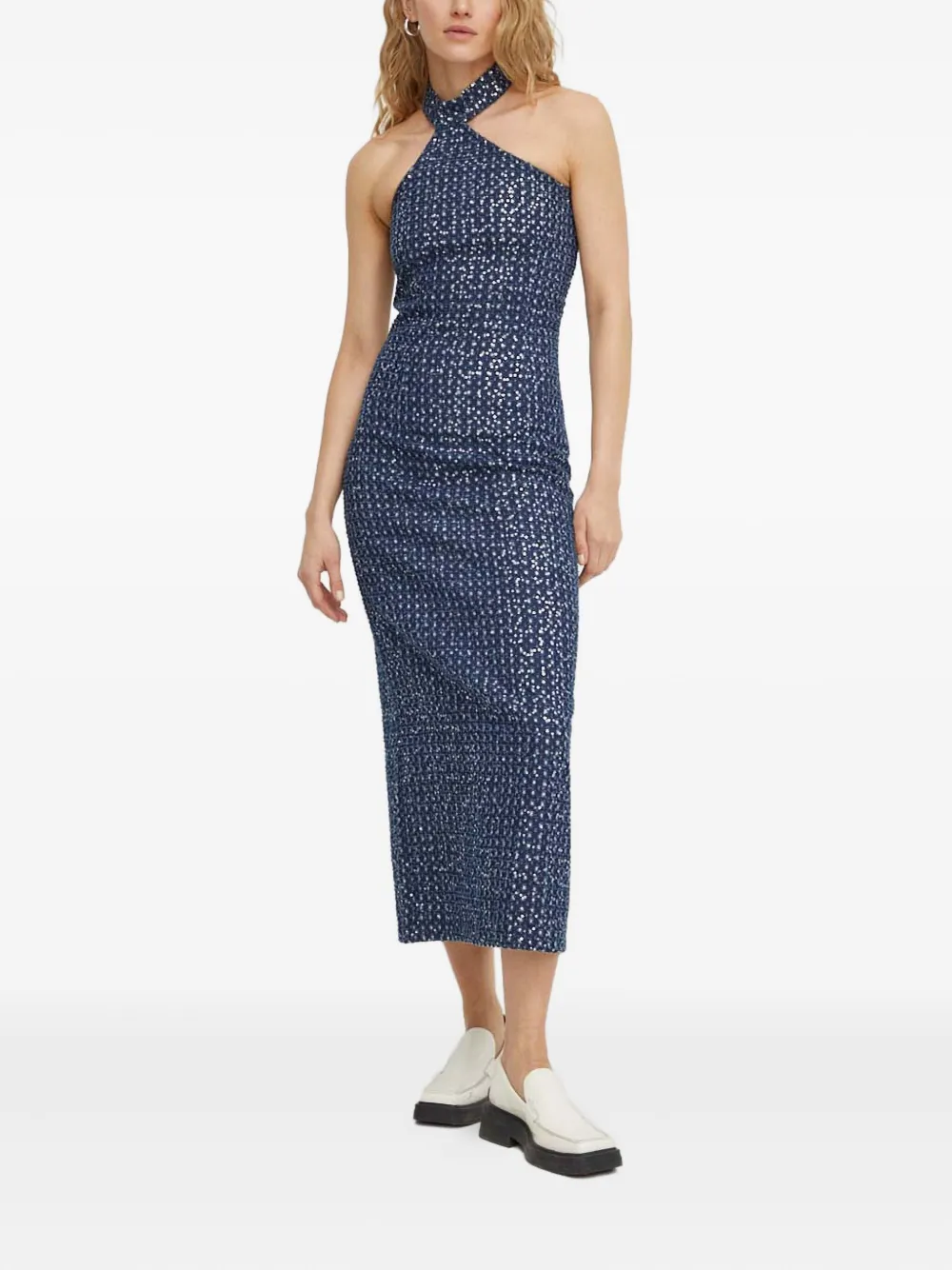 Résumé halterneck mini dress - Blauw