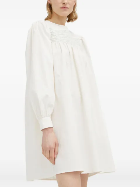 Résumé smocked long-sleeve dress