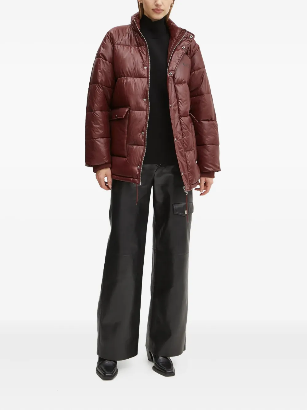 Resume Gefütterte Jacke Mit Logo-print In Brown