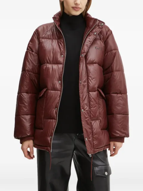 Résumé logo-print puffer jacket