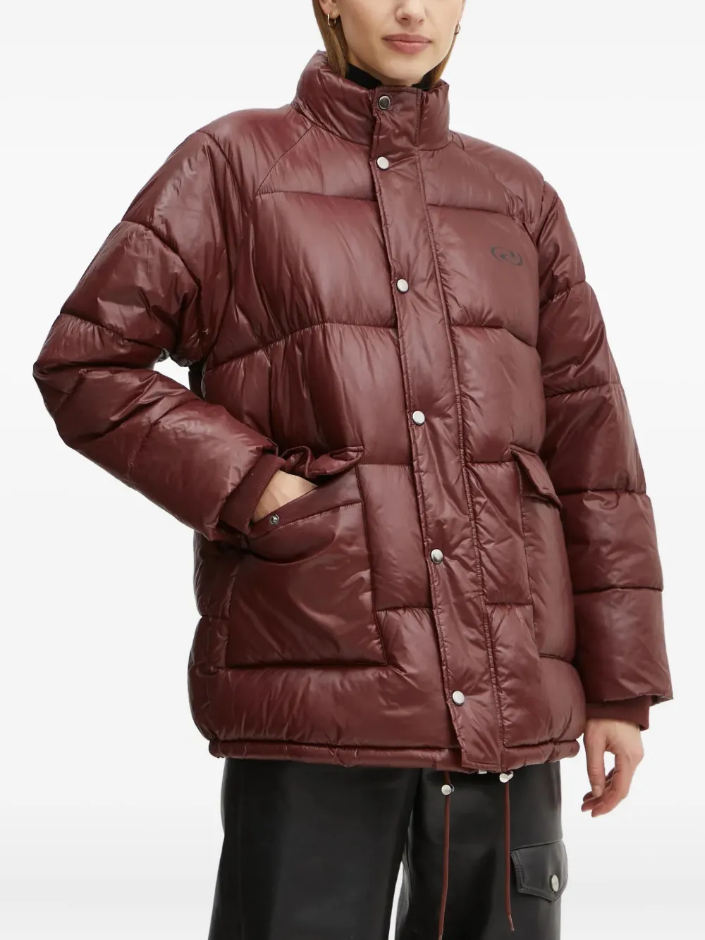 Resume Gefütterte Jacke Mit Logo-print In Brown
