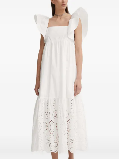 Résumé ruffled eyelet dress