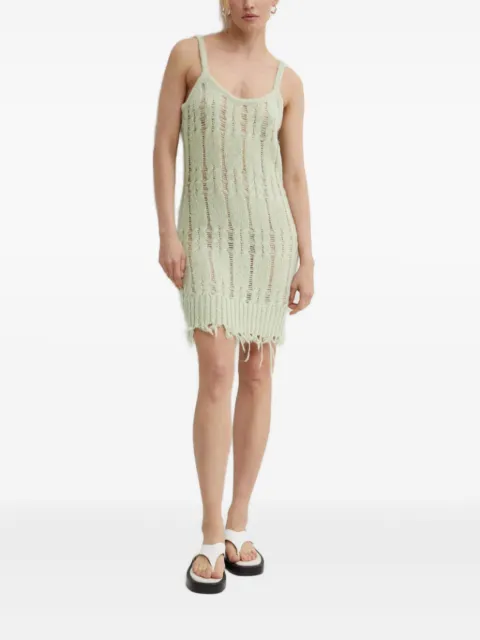 Résumé openwork frayed dress